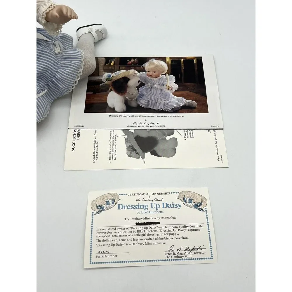 Dressing Up‎ Daisy Porcelain Doll By Elke Hutchens For The Danbury Mint 1990